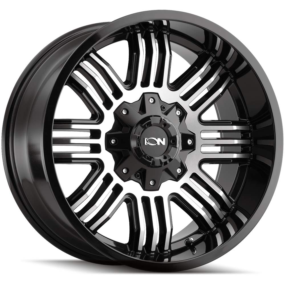 Alloy Ion 144 Black/MACHINED Wheel with Alloy Steel (20 x 9. inches /6 x 106 mm, 18 mm Offset)