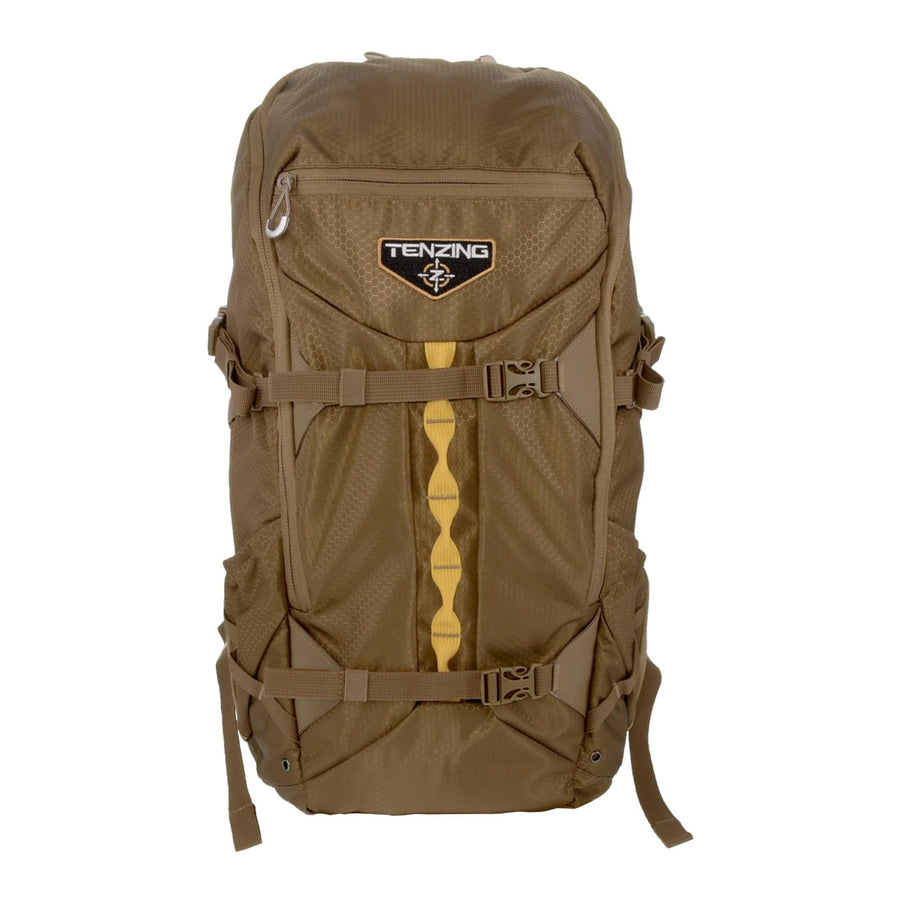 Whitetail TENZING 2100 Day Pack, Buckskin Tan Hydration Bladder Compatible Durable Camo Backpack with 4 Compartments & 15 Organizational Pockets for Hunting Gear and Equipment