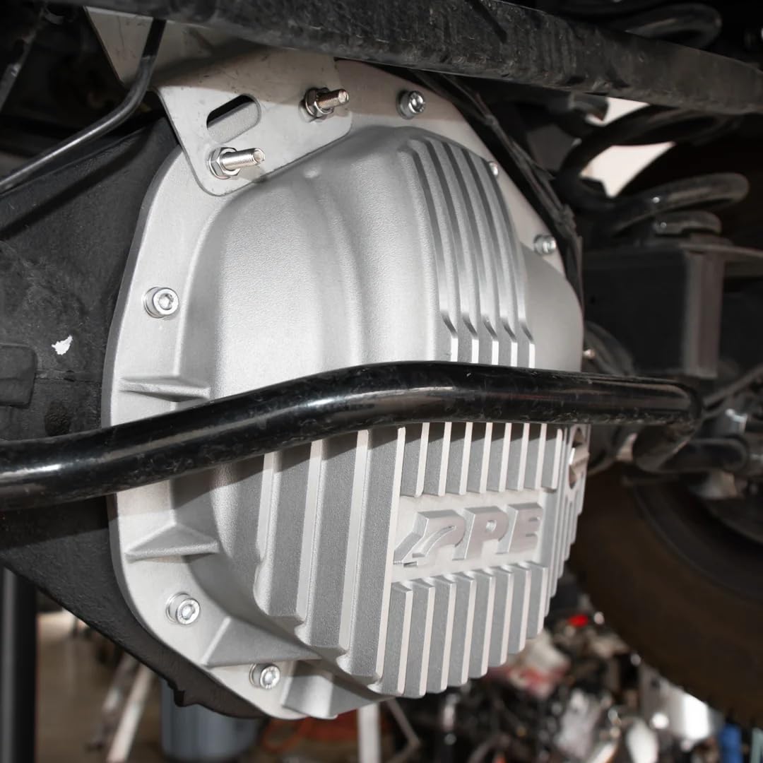 Heavy Duty PPE Rear Differential Cover 238053010 (Brushed) Compatible with 2019+ Dodge/Ram 2500/3500