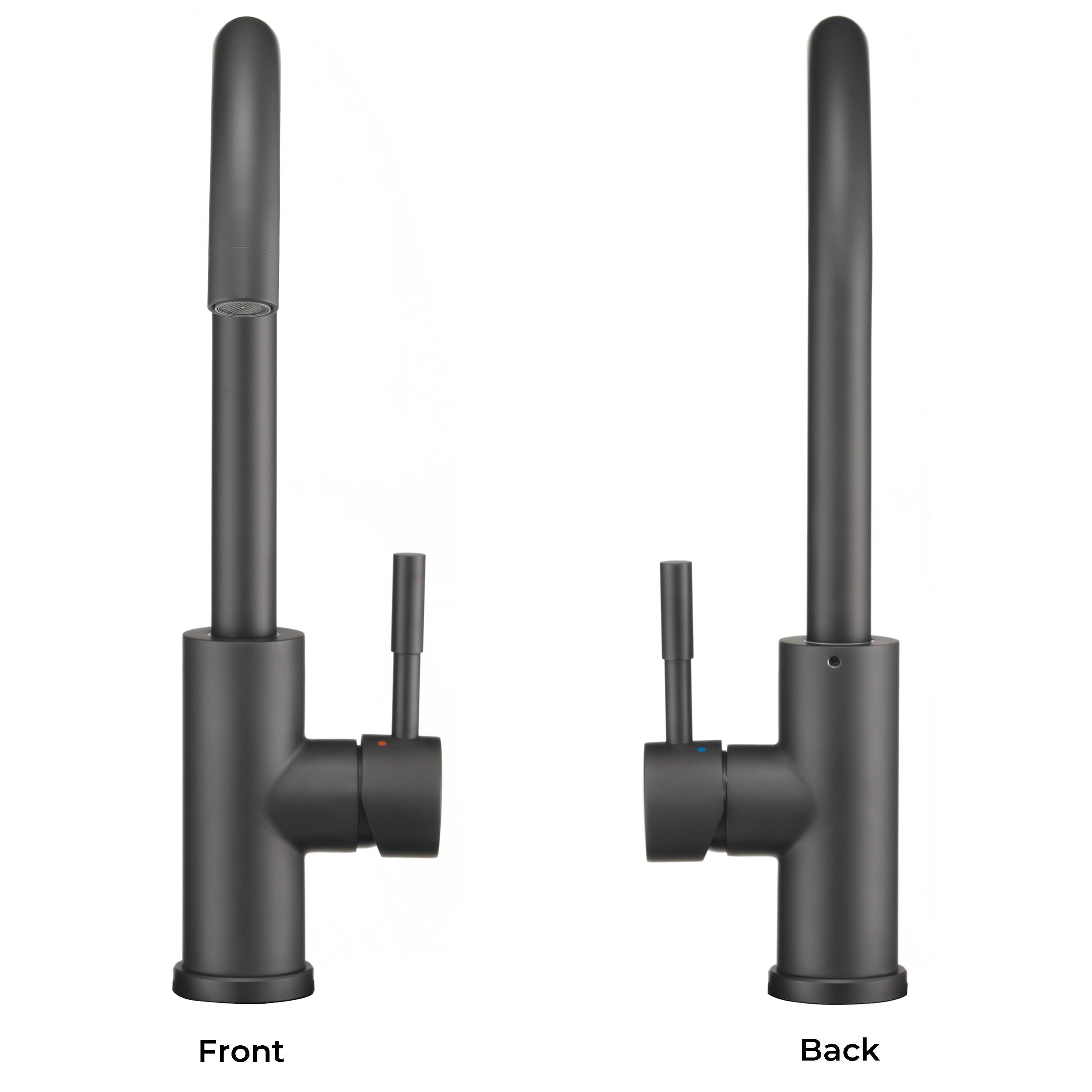 Dura Faucet Gooseneck Streamline RV Kitchen Faucet - Matte Black