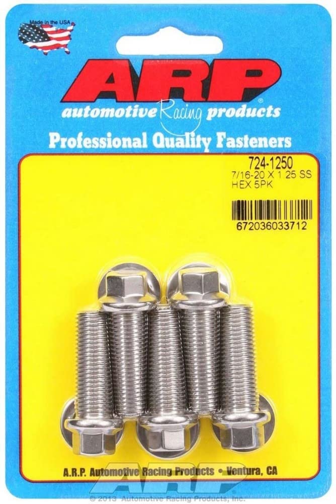 S/S ARP Bolt Kit 6pt 5pk 7/16-20 x 1.250