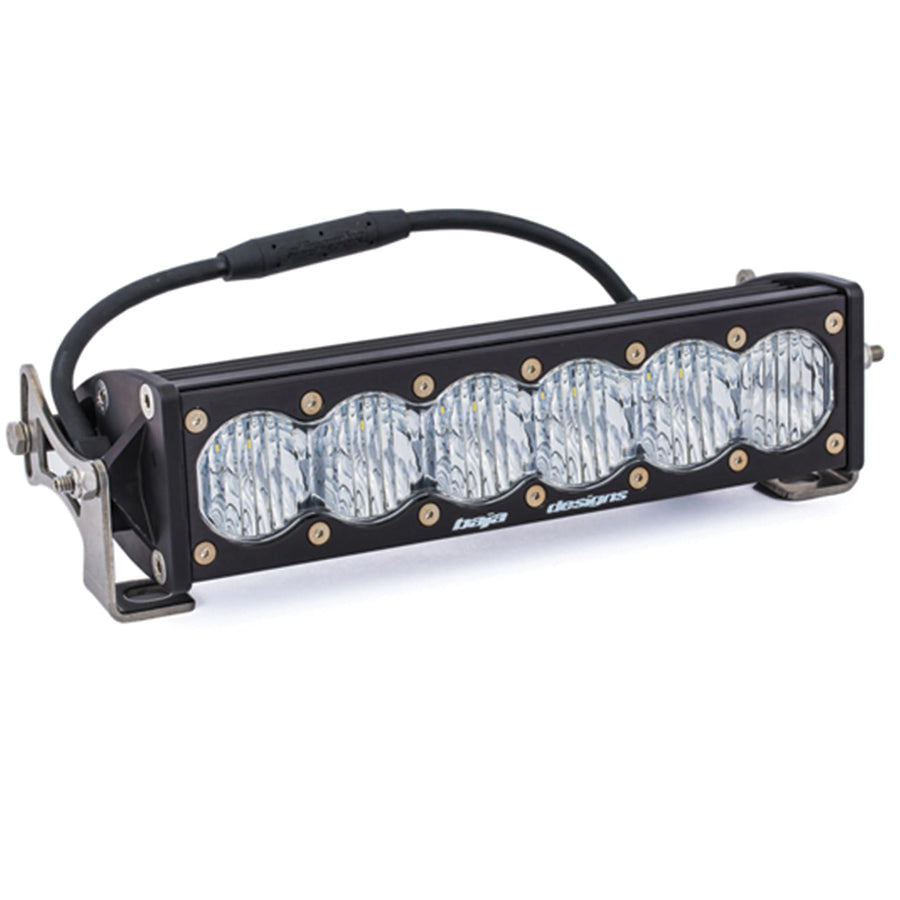 Baja Designs OnX6+ LED Light Bar Straight 10-inch for Wranglers, Off-Road 4x4, Trucks, UTV, ATV, SUV(Wide Cornering; Clear)