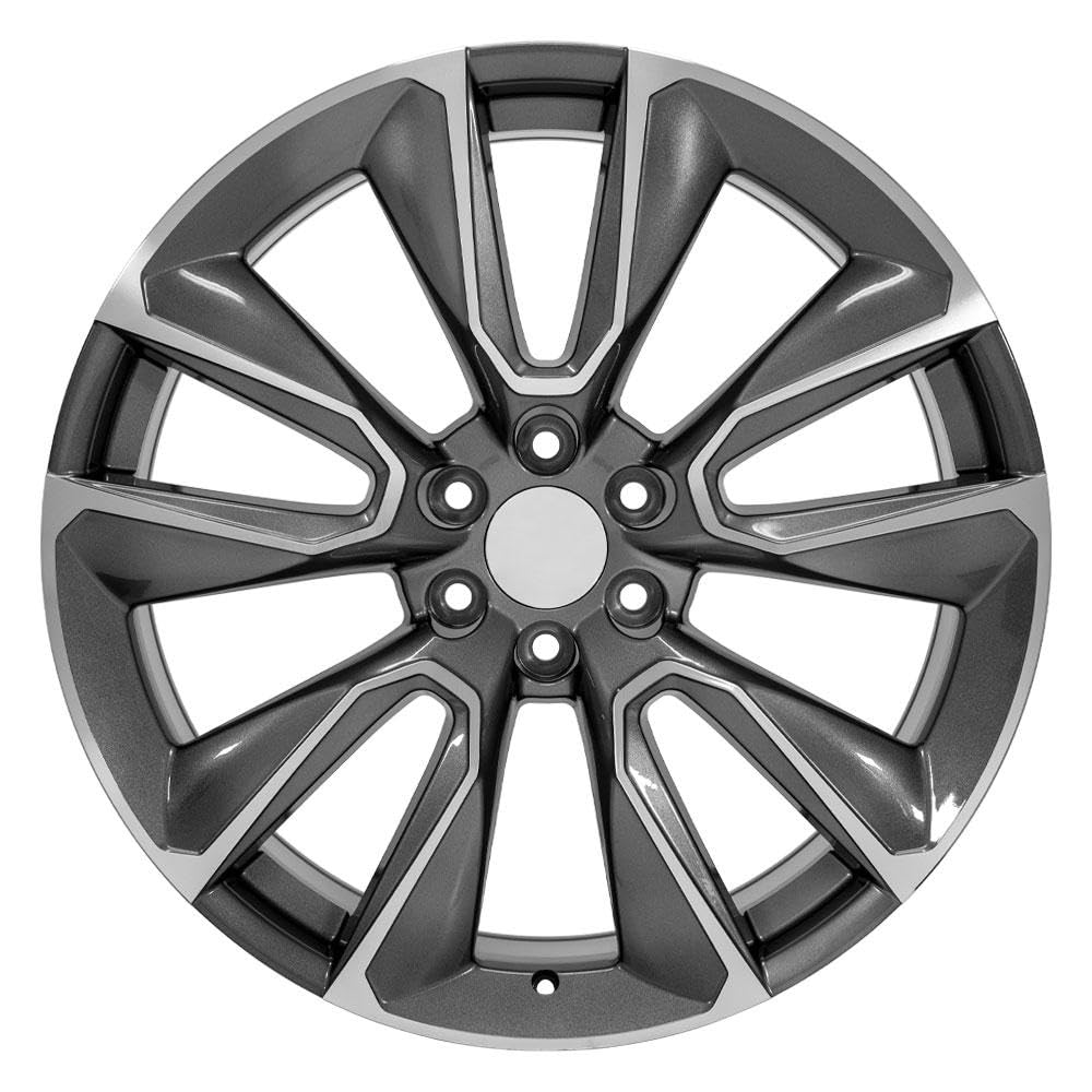 24 Inch OE Wheels CV32 Rim Fits Silverado 1500 Style 6x139.7 24x10 Gloss Gunmetal Machined - Hollander 5916 (1)