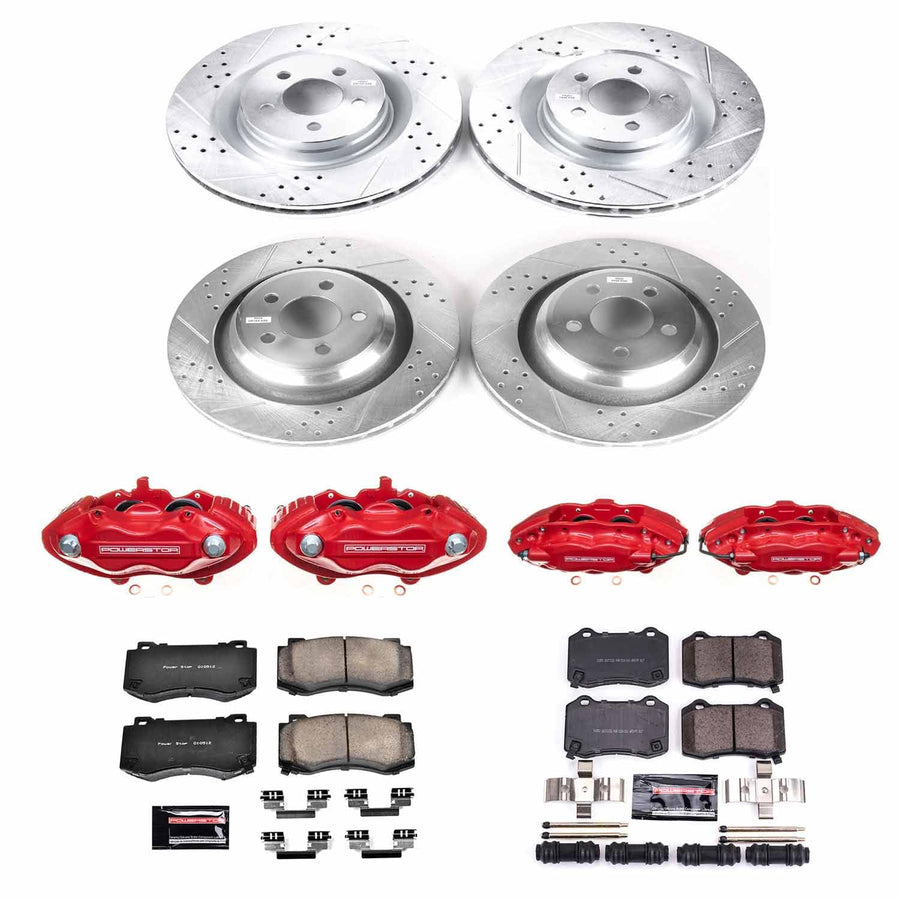 Power Stop Z23 Evolution Sport Front & Rear Caliper Brake Kit- Brake Rotor, Brake Caliper and Carbon-Fiber Ceramic Brake Pads