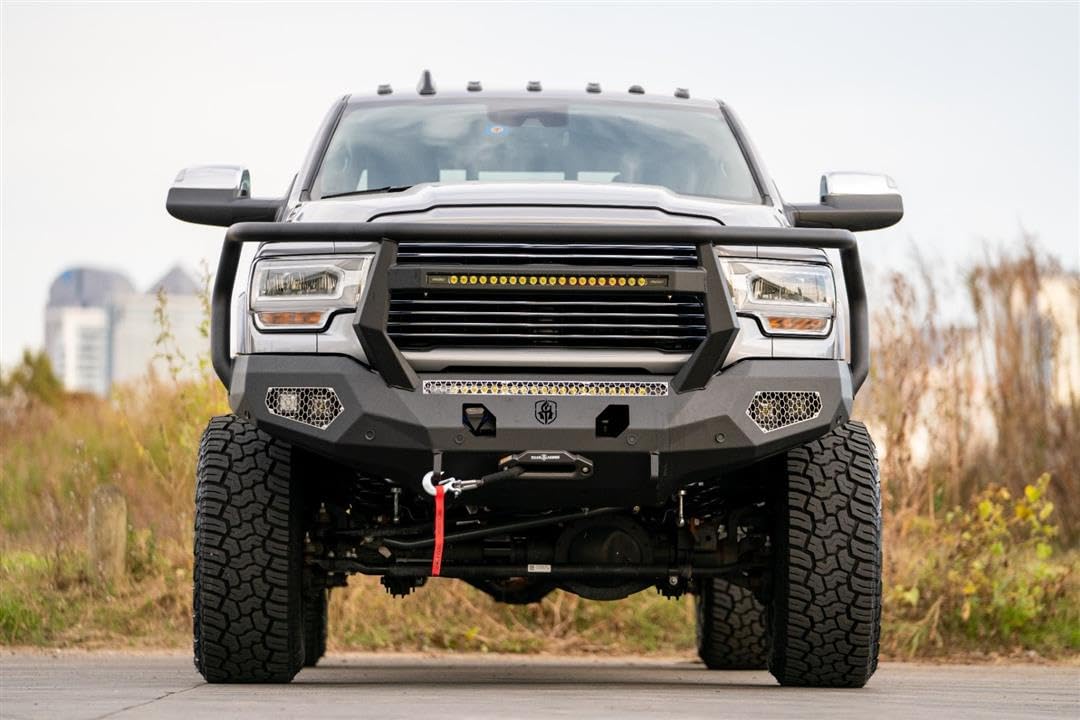 iDentity Full Width Raw Front HD Bumper Road Armor 2204DF-B1-P3-MR-BH