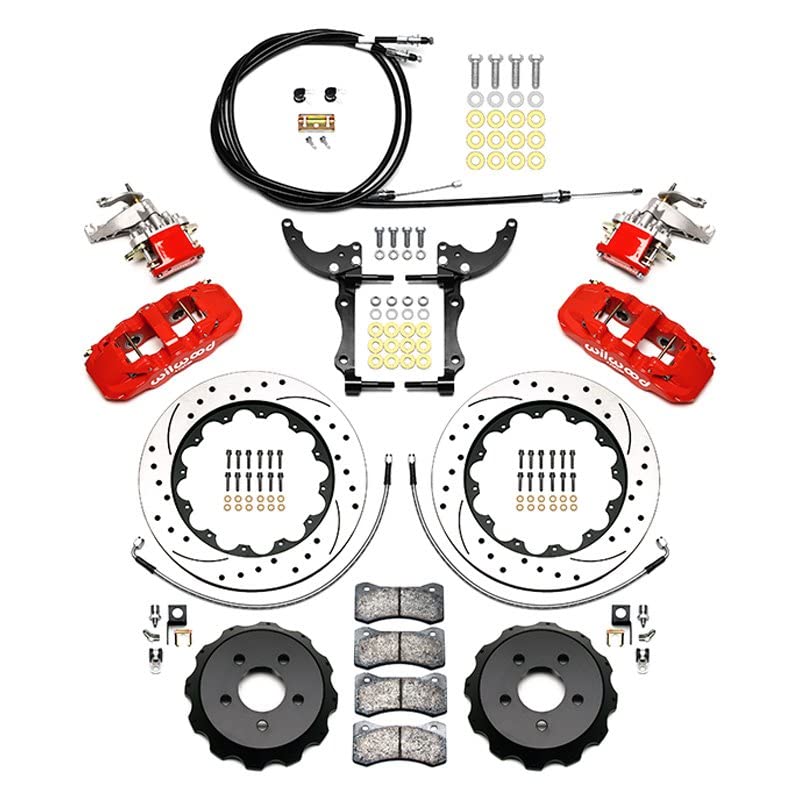 MC4 AERO4 Rear Kit,14.00, Drilled, Red