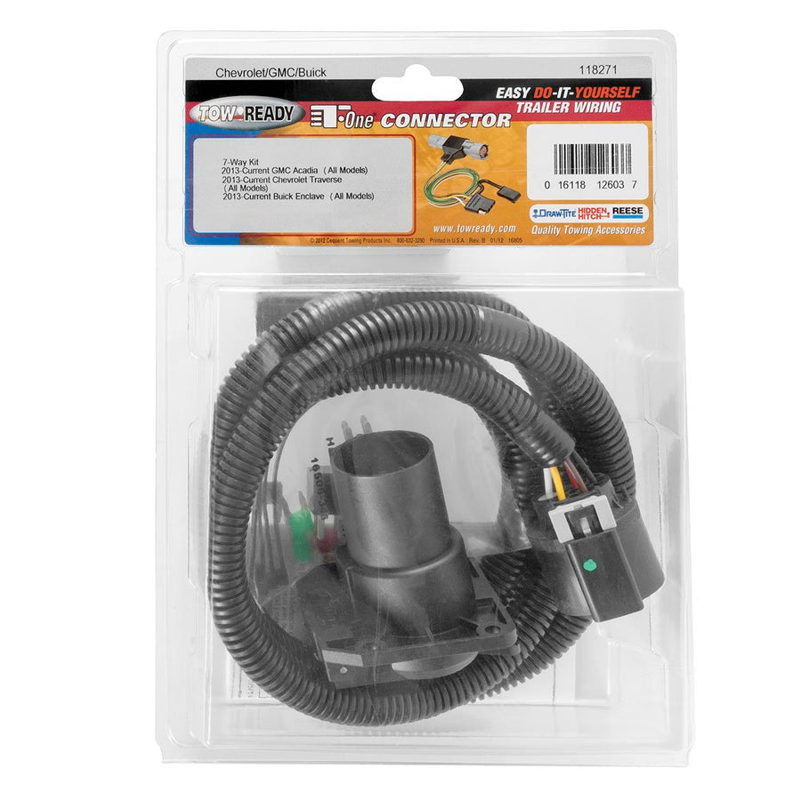 Tekonsha 118271 Tow Harness, 7-Way, Compatible with 2013-2017 Chevrolet Traverse, 2013-2017 Buick Enclave, 2013-2016 GMC Acadia, 2017-2017 GMC Acadia Limited