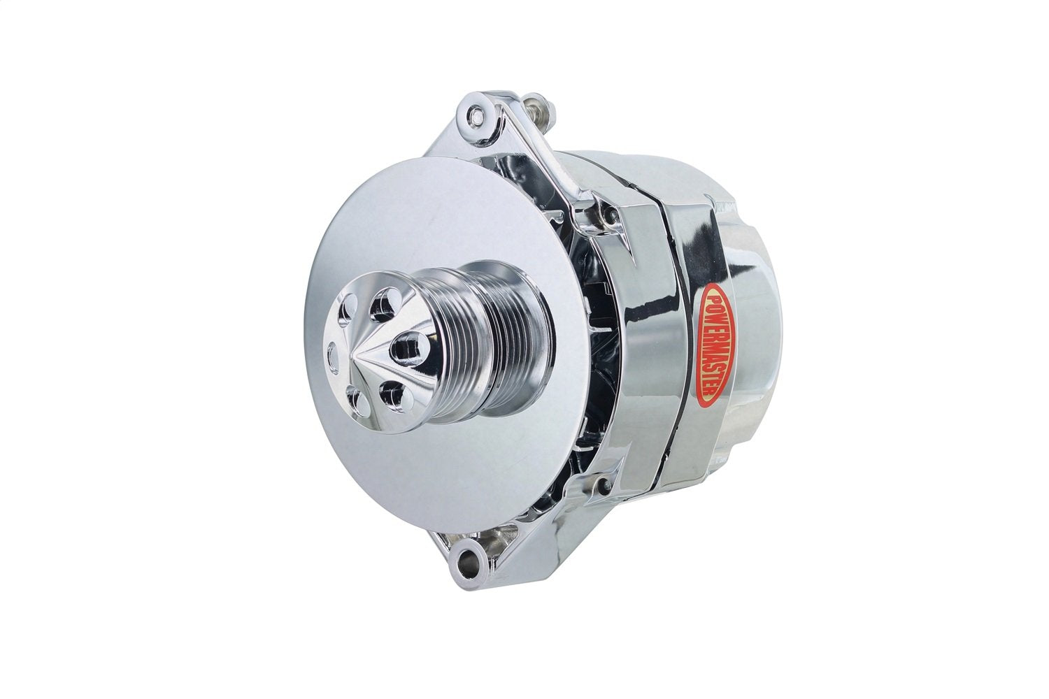 Chrome Powermaster 17294-311 Alternator (12SI 100A 6 Groove Pulley Baffle & Cone 1 or 3 Wire)