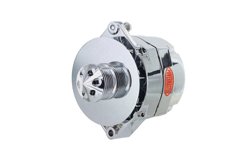 Chrome Powermaster 17294-311 Alternator (12SI 100A 6 Groove Pulley Baffle & Cone 1 or 3 Wire)