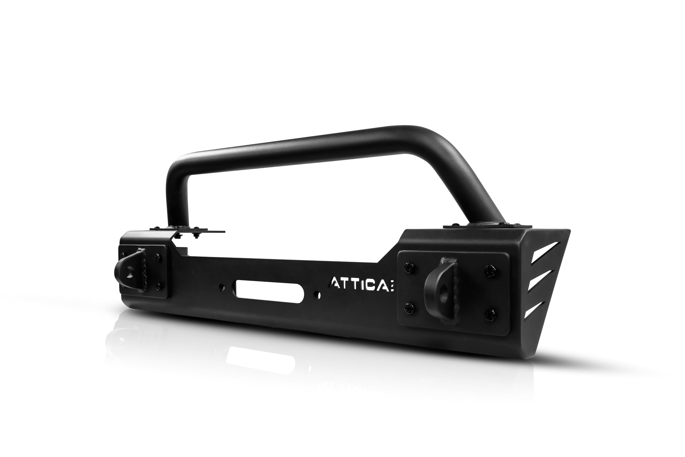 Cobra Tek - Attica4x4 Apex Series Front Bumper | Compatible with Jeep Gladiator & Wrangler JL | Heavy-Duty Off-Road Protection with Stubby Design and Winch Mount | Black Textured Powder Coat.