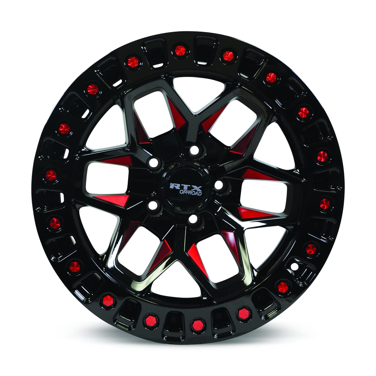 083029 RTX® Offroad, Zion, Black Milled Red, 20x9 5x127 ET-15 CB71.5