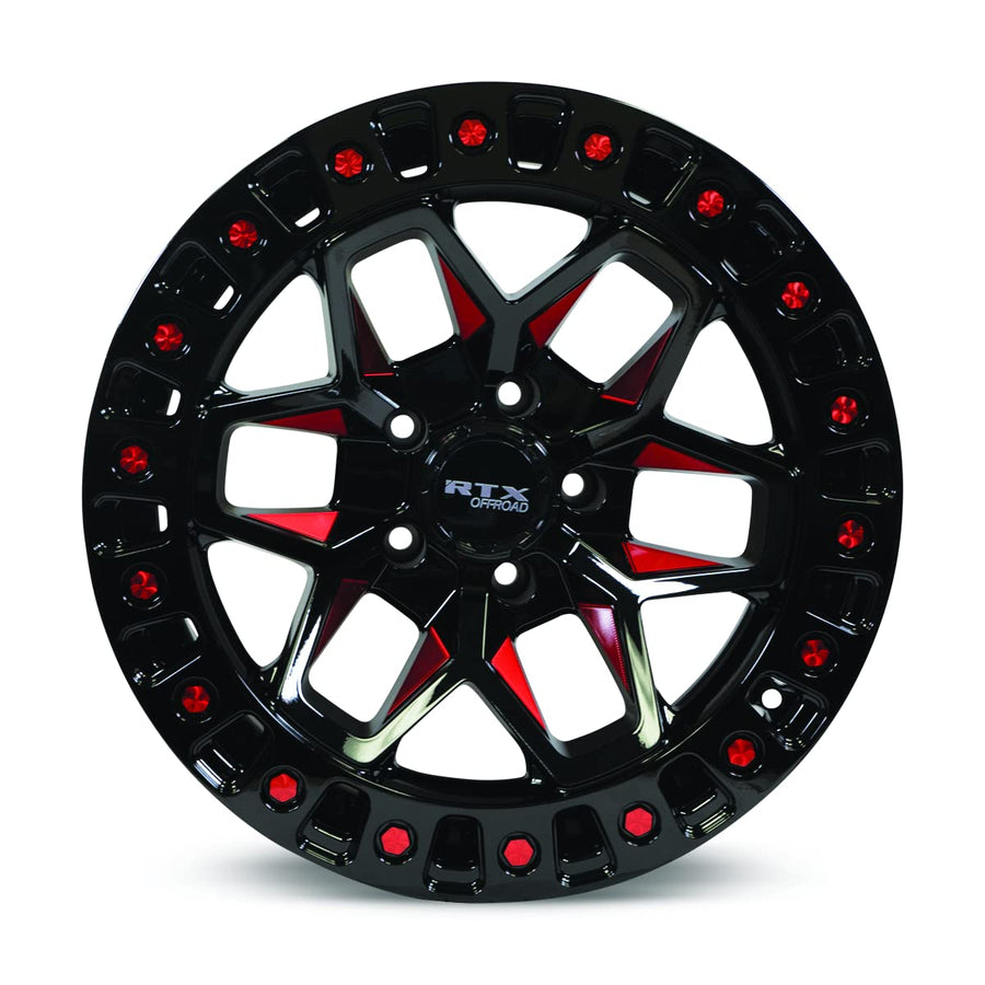 083029 RTX® Offroad, Zion, Black Milled Red, 20x9 5x127 ET-15 CB71.5