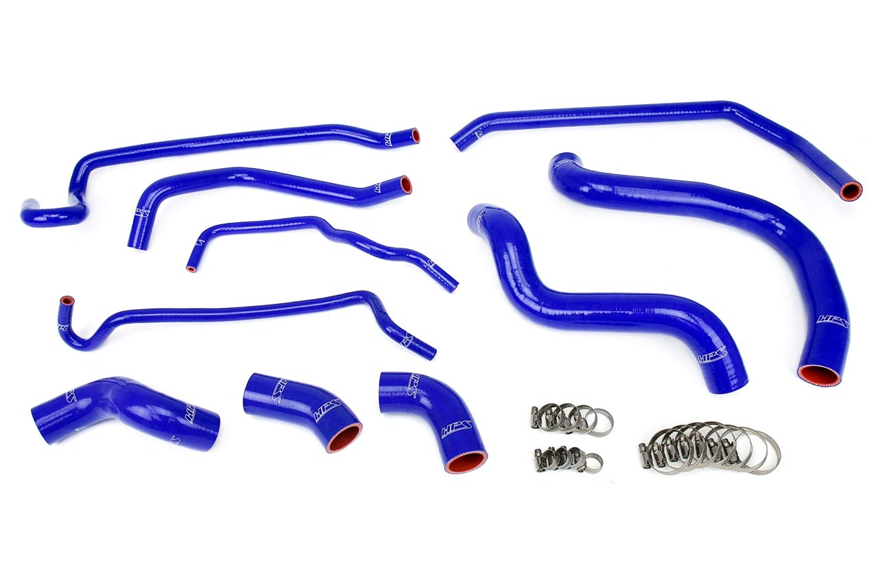 Blue HPS 57-1429-BLUE Silicone Radiator Coolant/Heater Hose Kit