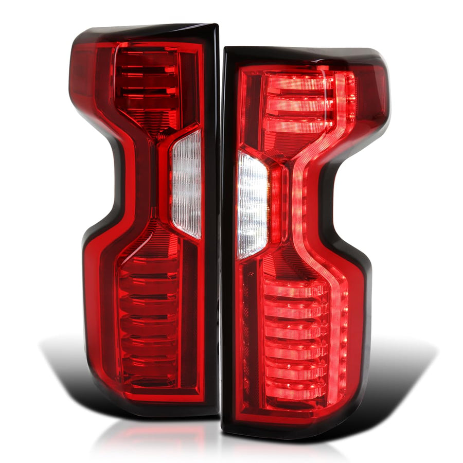 Full LED Tail Lights SPEC-D TUNING Compatible with 2019-2023 Chevy Silverado 1500, Left + Right Pair Tail Lamp Assembly