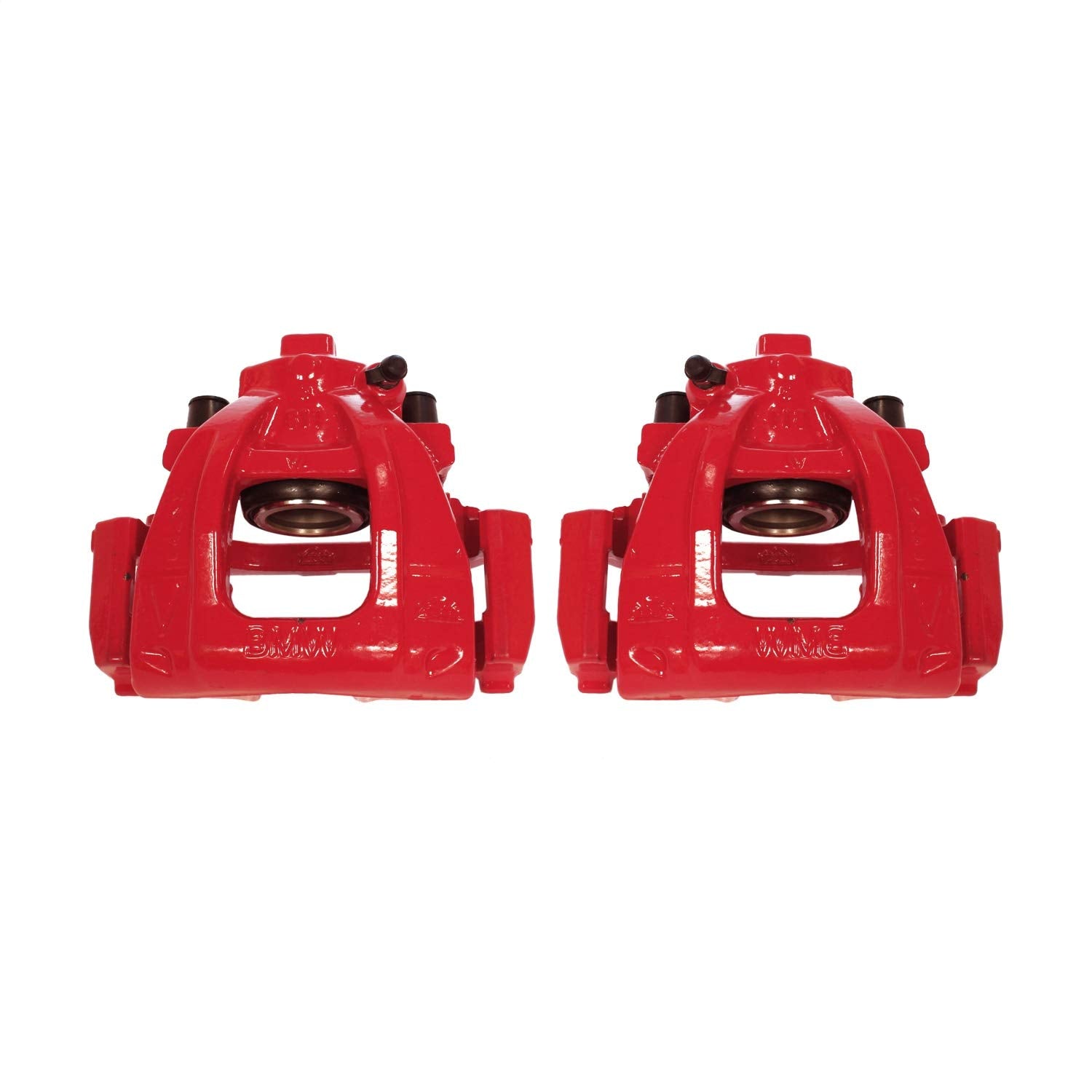 Power Stop S2776 Front Pair of High-Temp Red Powder Coated Calipers For Mini Cooper 2002-2006, Mini Cooper 2008 [Model Specific]