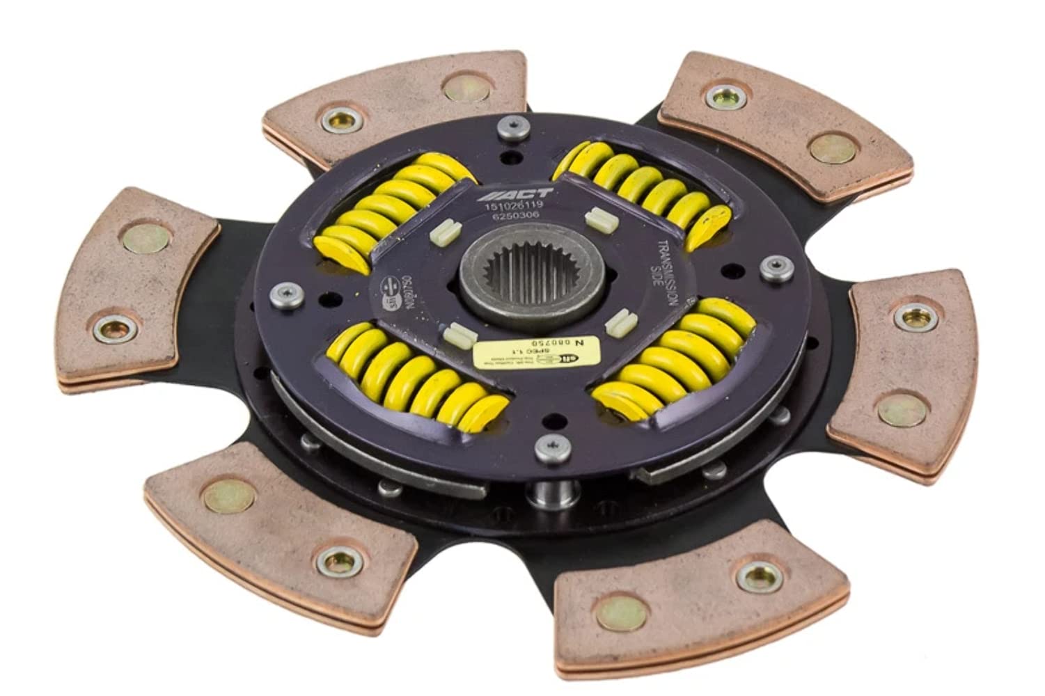 6-Pad ACT 6250306 Ceramic Clutch Spring Center Race Disc