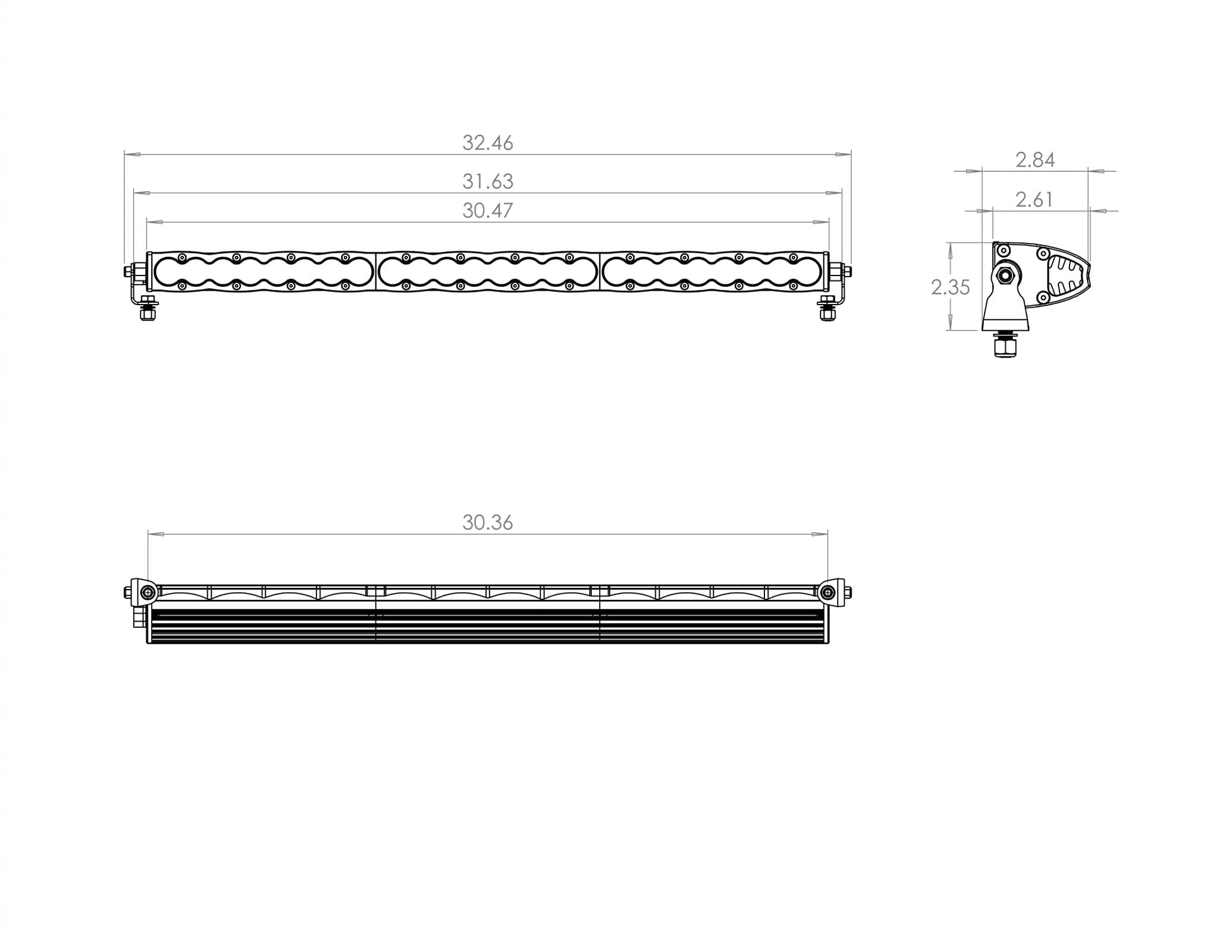 S8 Series 30 Inch Led Light Bar Wide Driving Pattern Baja Designs