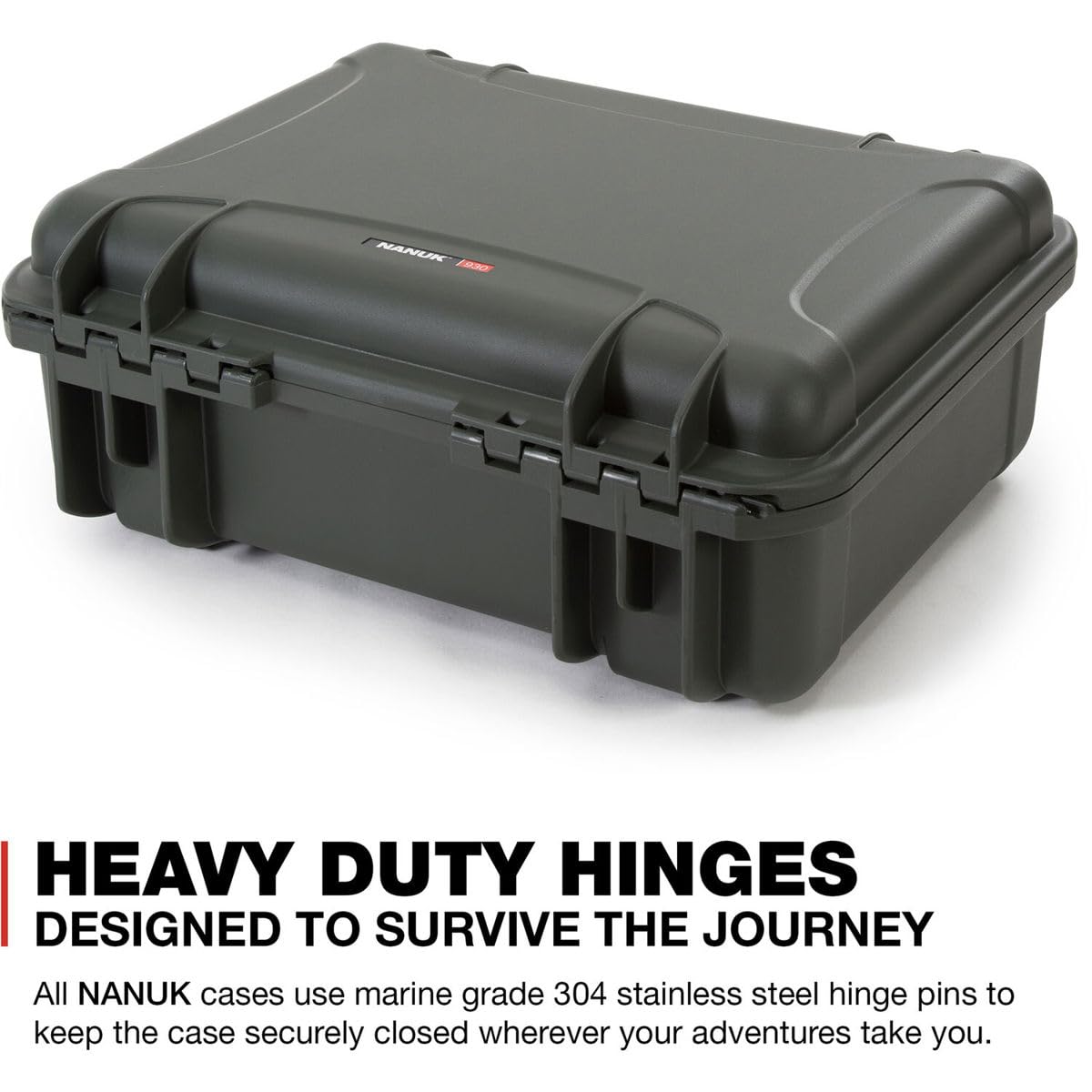 Nanuk 930 Media Series Lightweight NK-7 Resin Waterproof Hard Case with Foam Insert for Ronin-S2, Olive