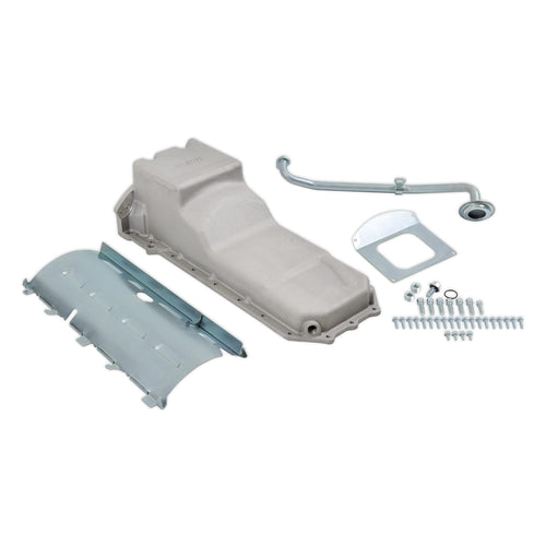 Holley 302-75 Hemi Engine Swap Oil Pan - Gen III Rear Sump Non VVT - Natural Finish