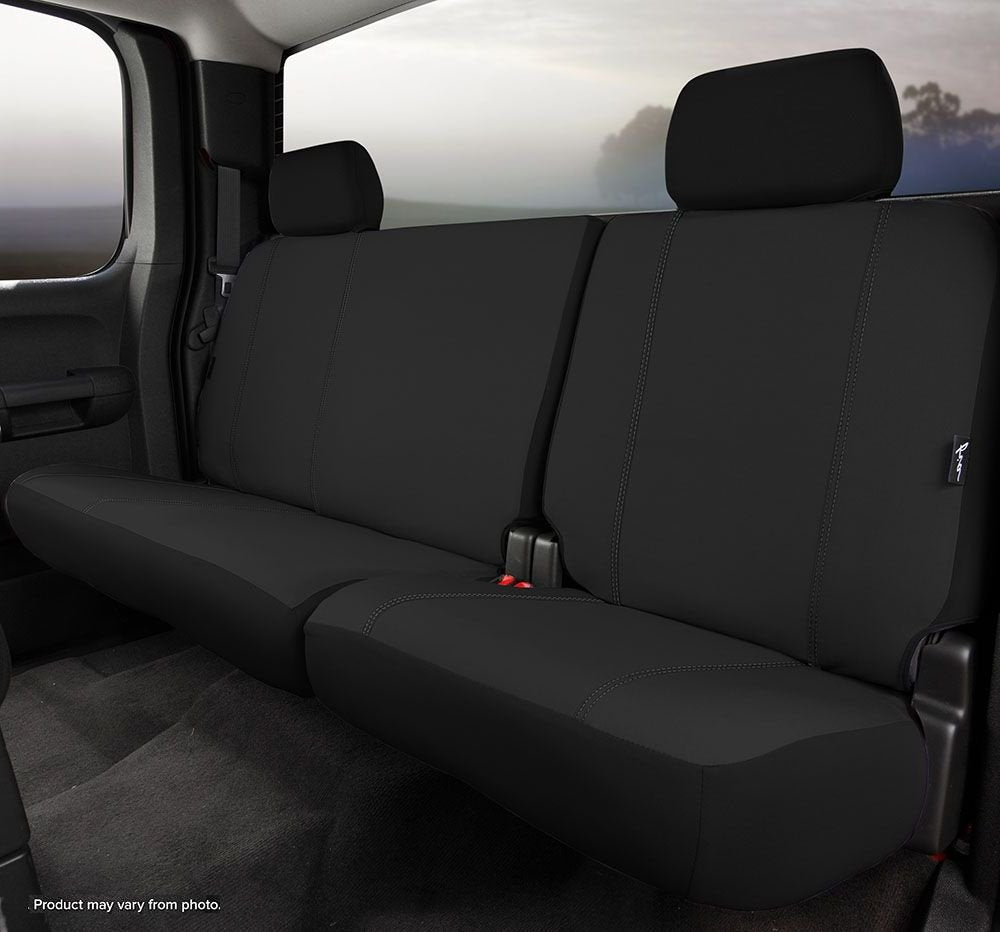 Custom Fit FIA SP82-74 BLACK Rear Seat Cover Split Seat 40/60 - Poly-Cotton, (Black)
