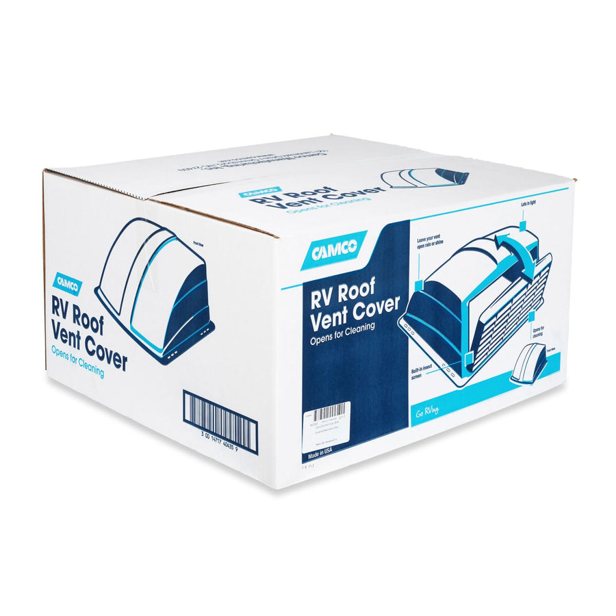 Camco Roof Vent Cover - Camco, White, 3 pk PDQ (Eng/Fr)