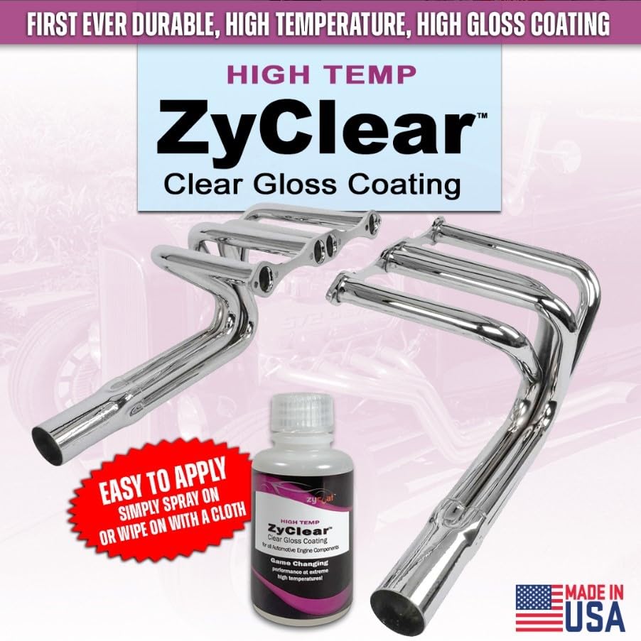 ZyCoat 15502 ZyClear High Temperature Heat Dissipating Clear Coat Application Kit - High Gloss, 2 Ounce