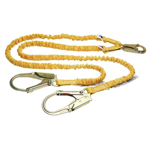 C451200 Werner 6-Foot Softcoil Twinleg Lanyard (Energy Absorbing Inner Core, Snap Hook, Rebar Hook), 1per Pack