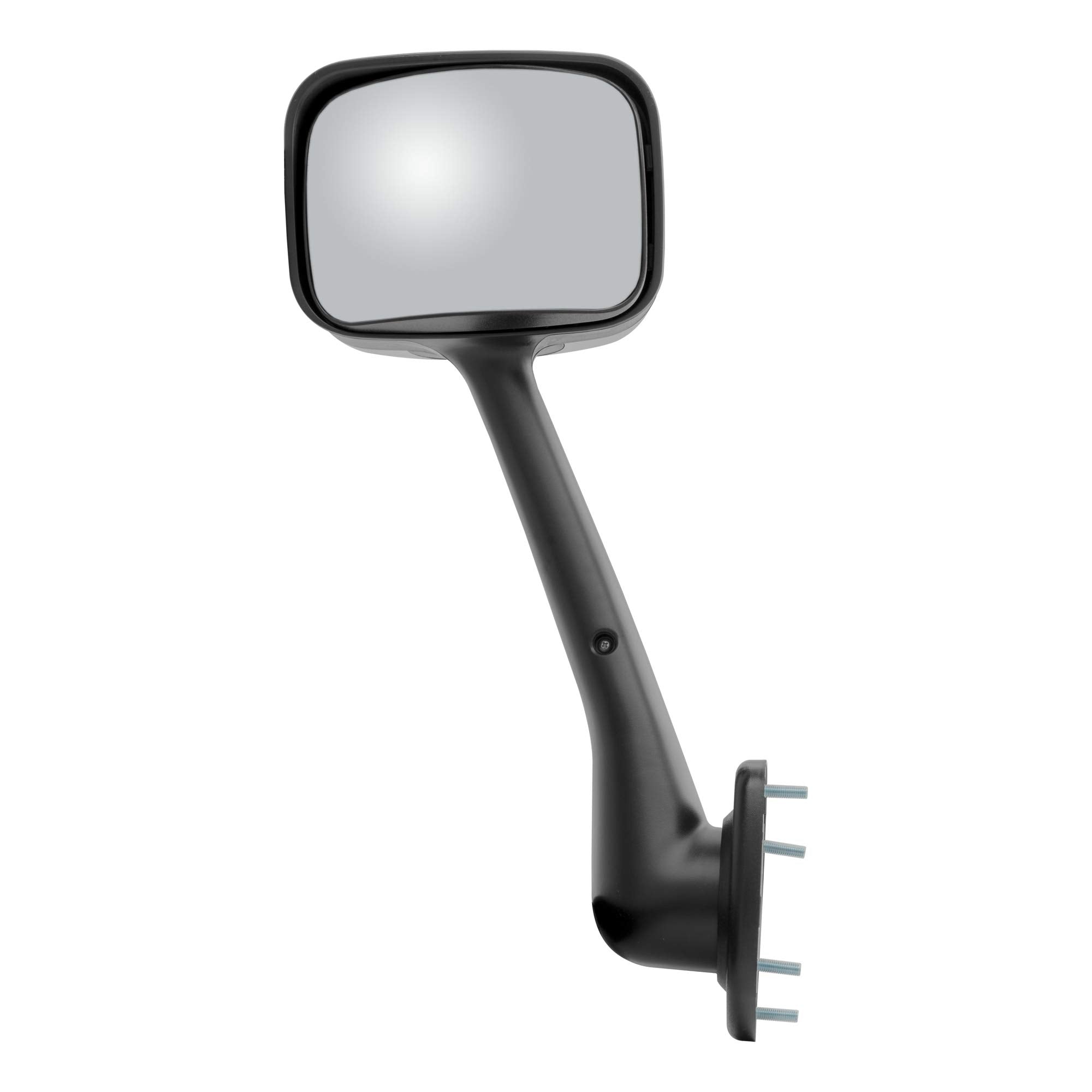 8 x 6-Inch Retrac Pedestal-Mount Driver-Side Convex Mirror Assembly, Black ABS Plastic