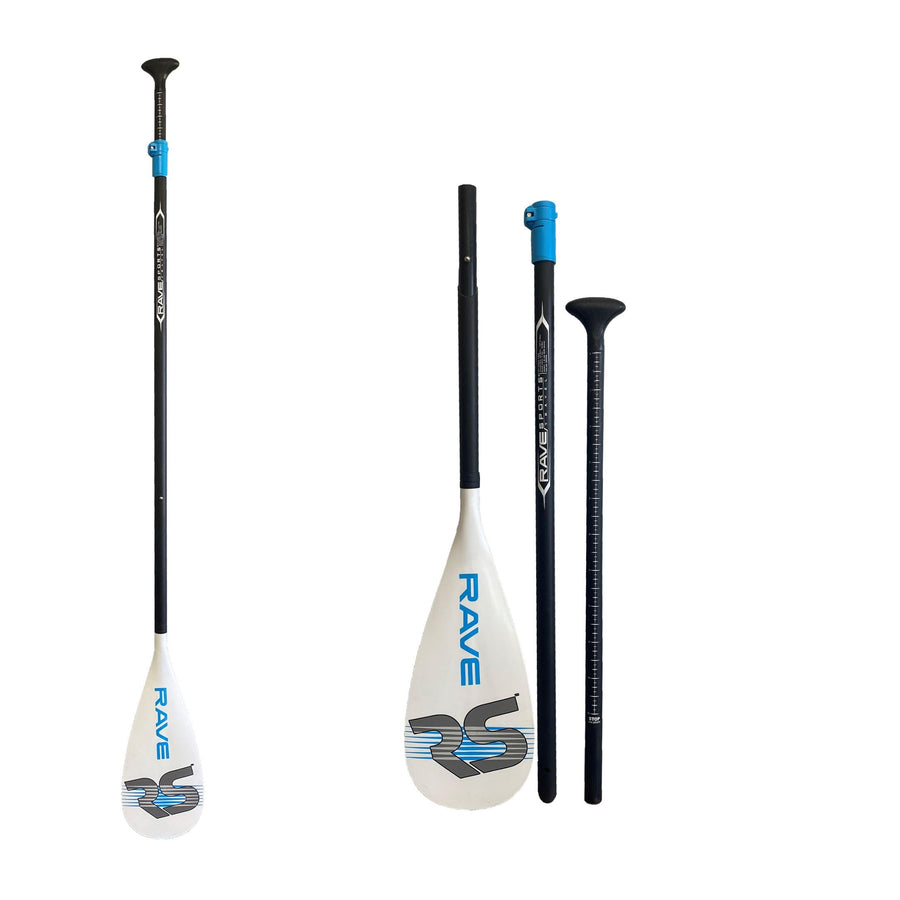 SUP Paddle Rave Sports – Adjustable, Lightweight Oar for Stand Up Paddleboard, Floats and No Twist Handle Lock, Travel Style