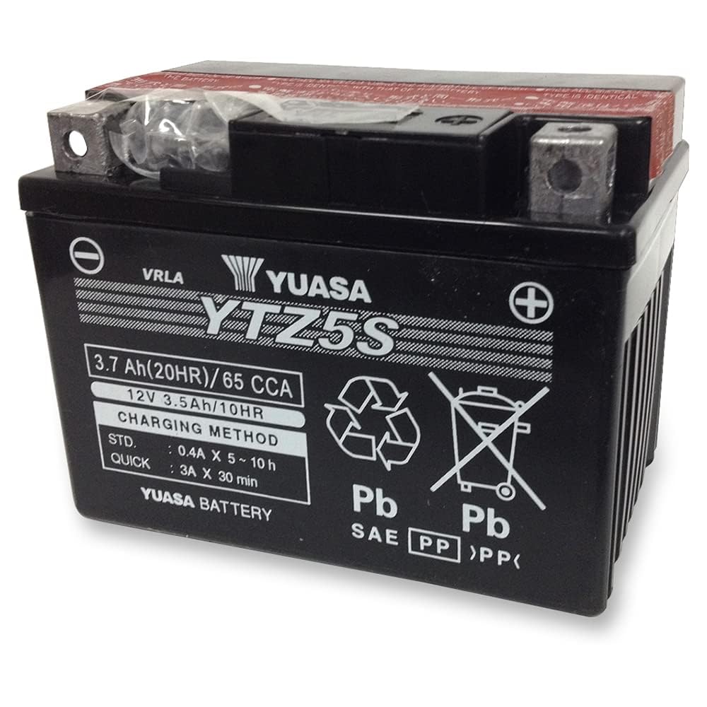 Yuasa YTZ5S-BS YUAM62TZ5 Maintenance Free YTZ High Performance AGM Battery with Acid pack