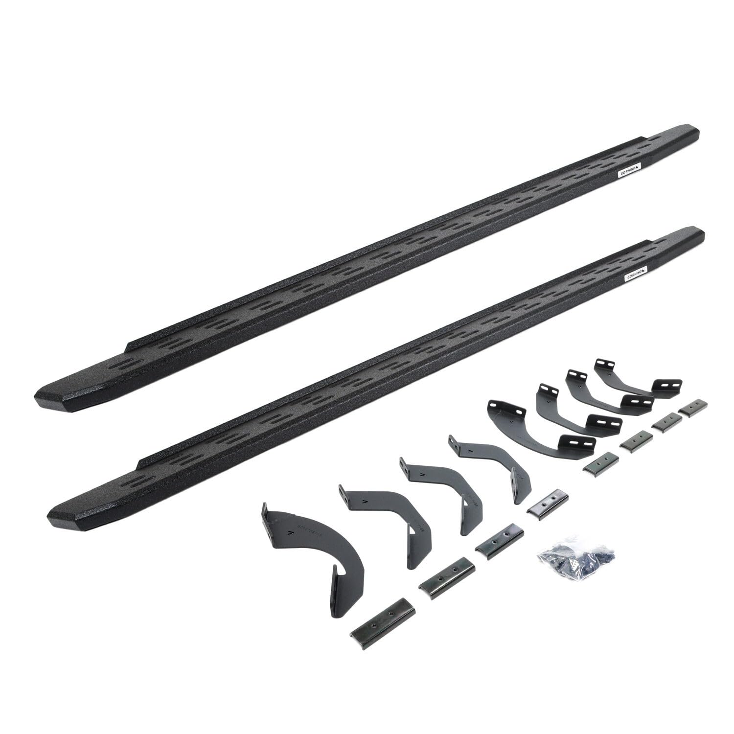 RB30 Running Boards & Brackets Go Rhino | Galvanized Steel, Protective Bedliner Coating | 69643973T | Fits 2023-2024 Toyota Sequoia