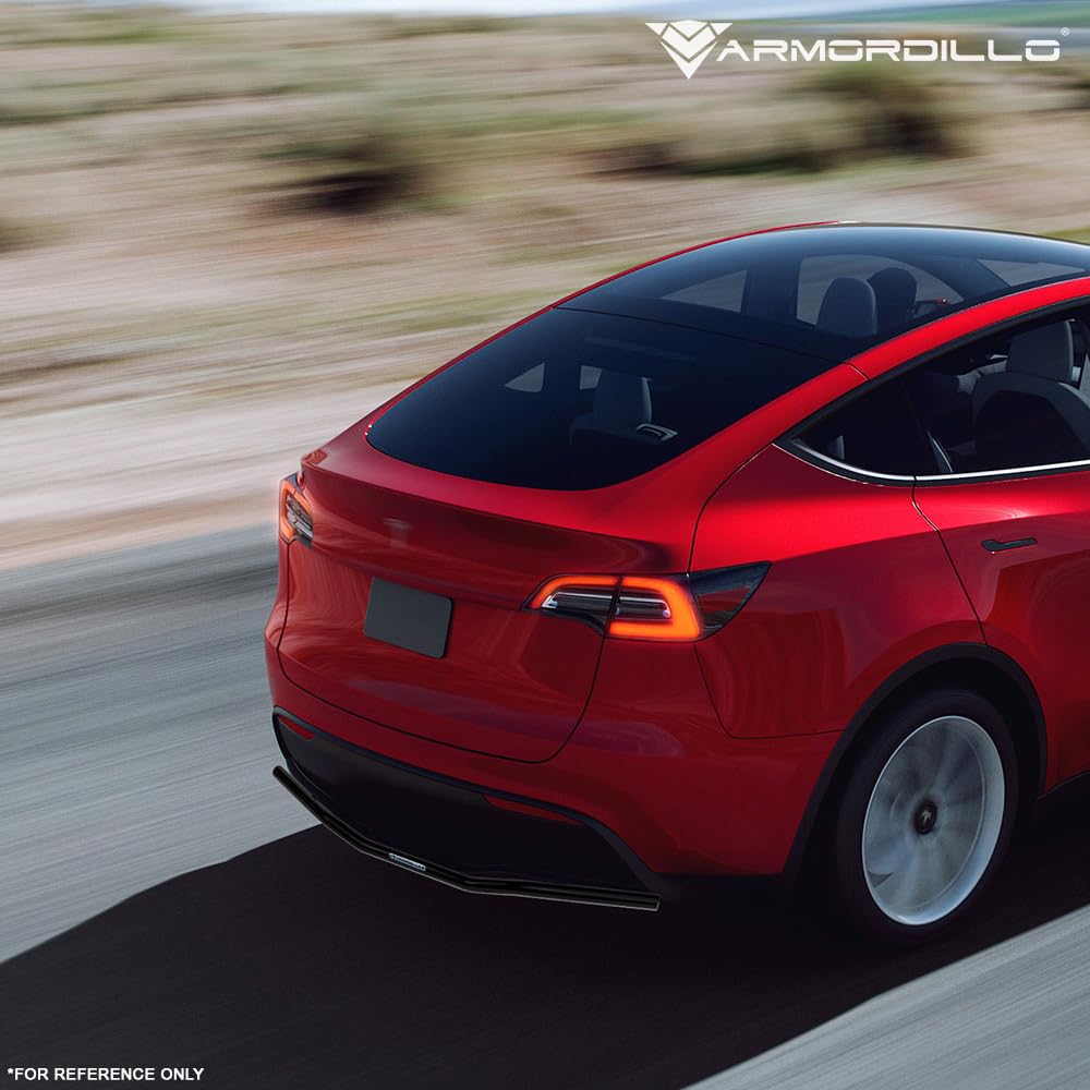 Rear Bumper Guard Armordillo Aluminum|Compatible with 2020-2024 Tesla Model Y|8735510|Black|Bull Bar