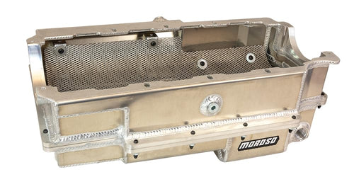 Moroso Aluminum 20379 2 Piece Wet Sump Oil Pan, Fits Big Block Chevy Donovan 500/700 Blocks, For use w/External Oil Pump