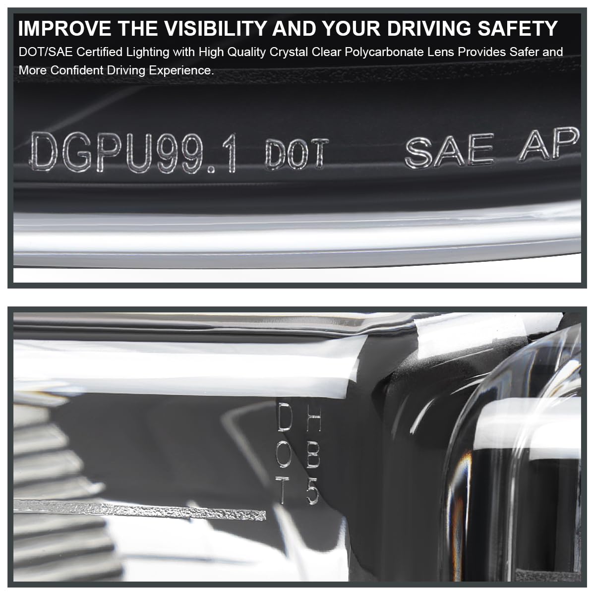 Black Headlights SPEC-D TUNING Compatible with 1999-2001 Dodge Ram 1500/2500 / 3500 Sport