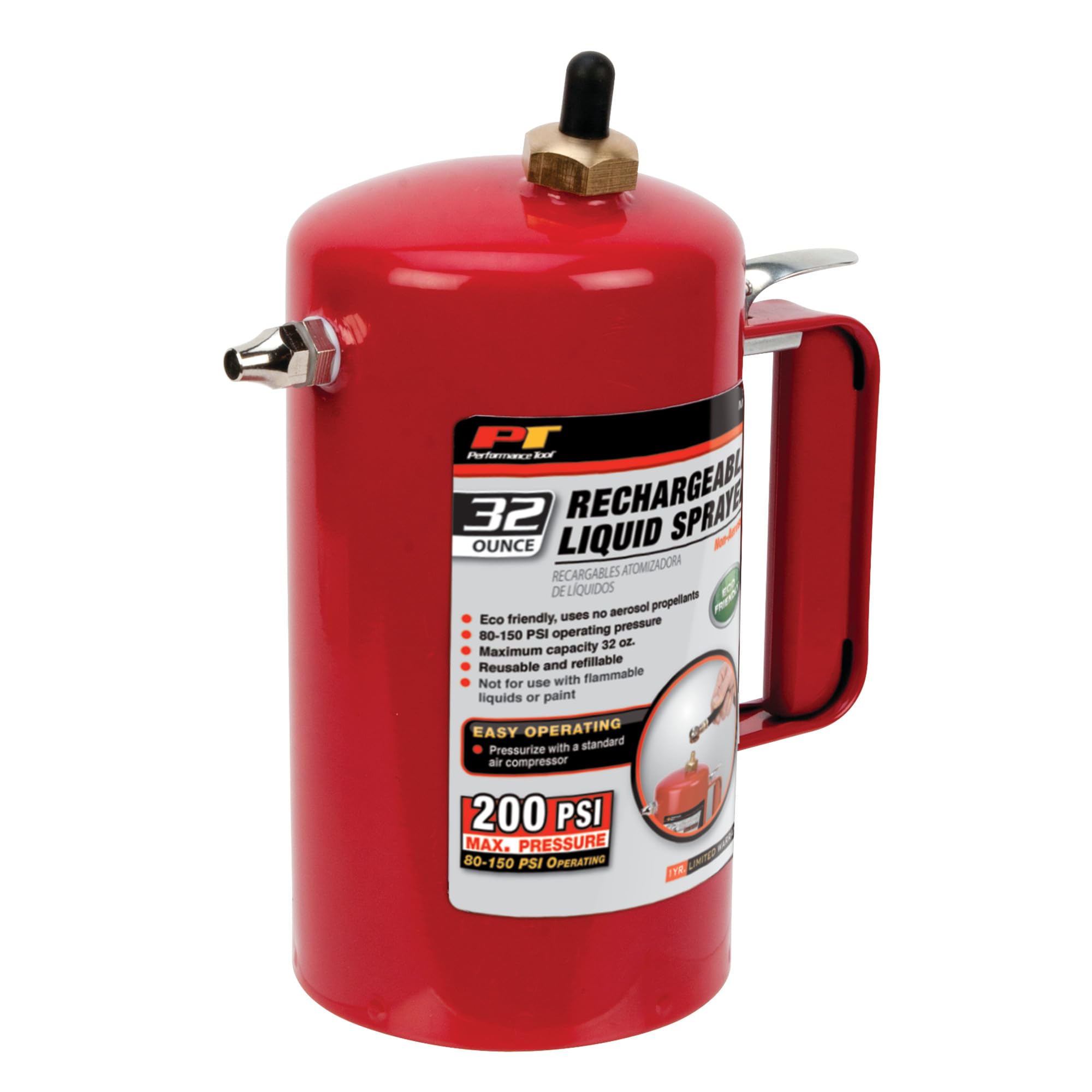 Eco-Friendly Performance Tool M715 Non-Aerosol Reusable Liquid Sprayer