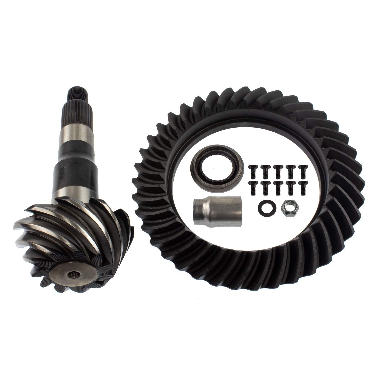 Differential Ring & Pinion Motive Gear D44-355HD, For Dana 44 HD, Gear Ratio: 3.55, 10-Bolt, 29 Spline, 1.625 Pinion Shaft & 39 Ring Gear Teeth - Fits Chevrolet, Dodge, and Jeep, Replaces: 707381-3X