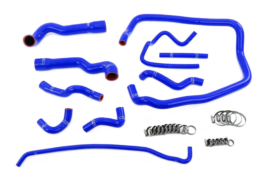 HPS Performance Silicone Blue Radiator, Heater, Throttle Body, Expansion Tank Coolant Hose Kit Compatible for 1996-1999 BMW 328 2.8L E36 M52 1998-1999 323 2.5L E36 M52, 57-2088-BLUE