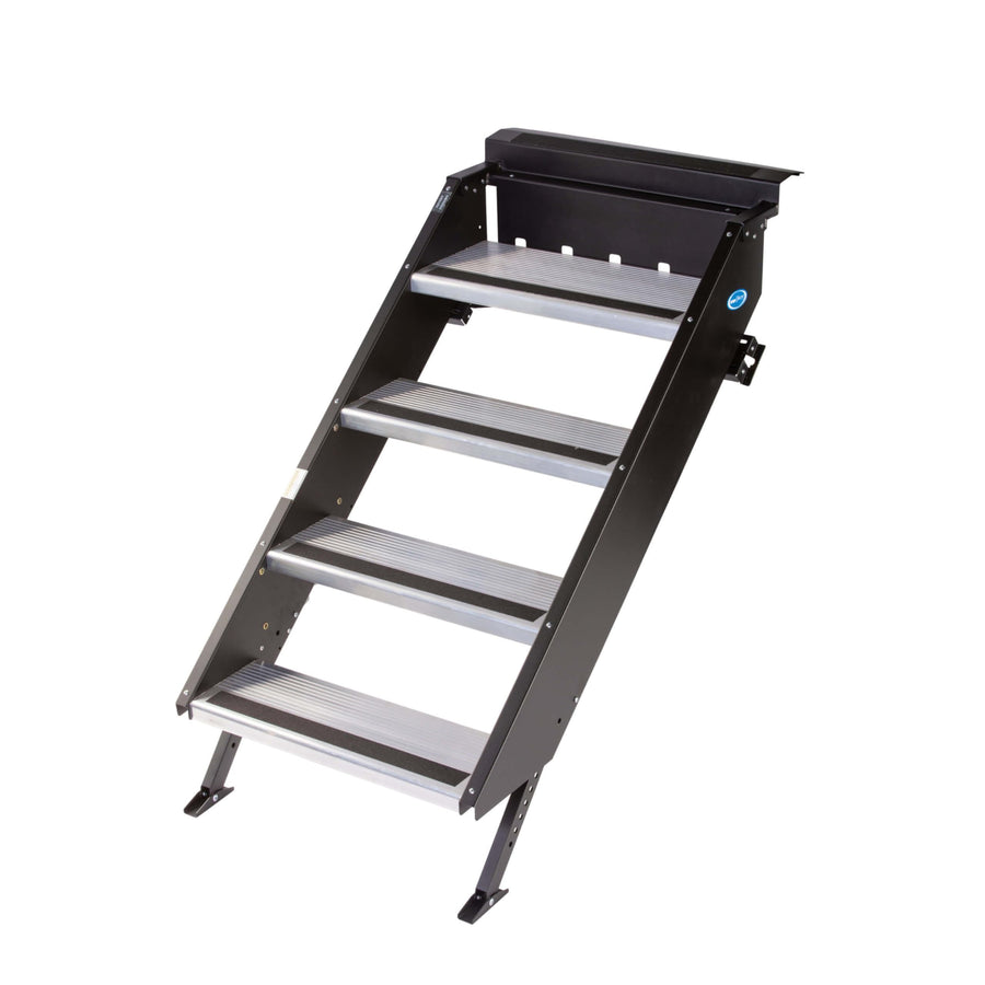 MORryde StepAbove STP-212 Fold-Up RV Entry Step - 4-Step (8" Step Rise), Fits 26 to 28" Door Width