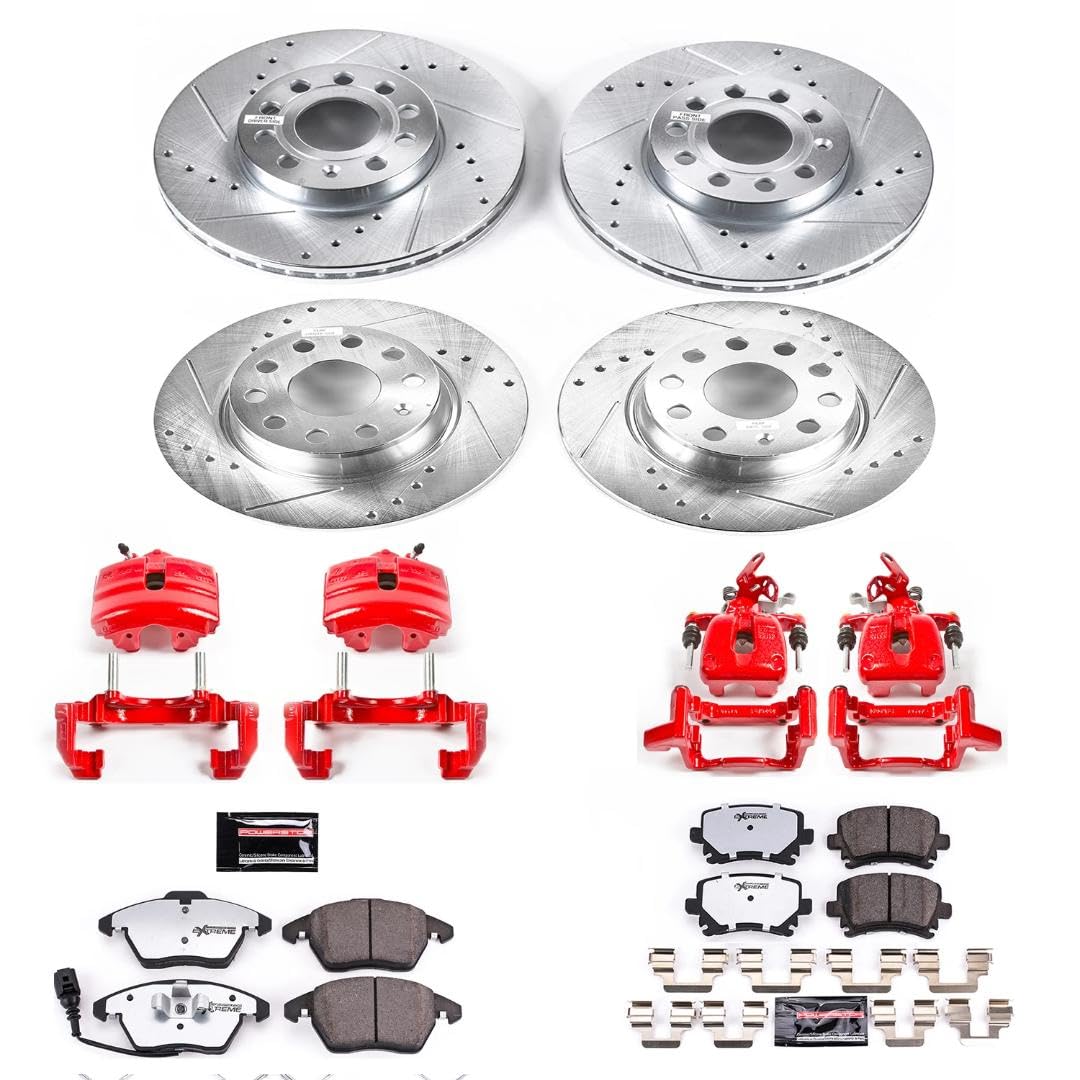 Power Stop Z26 KC7837-26 Front & Rear Street Warrior Brake Kit Volkswagen For Volkswagen Golf 2010 [Model Specific]