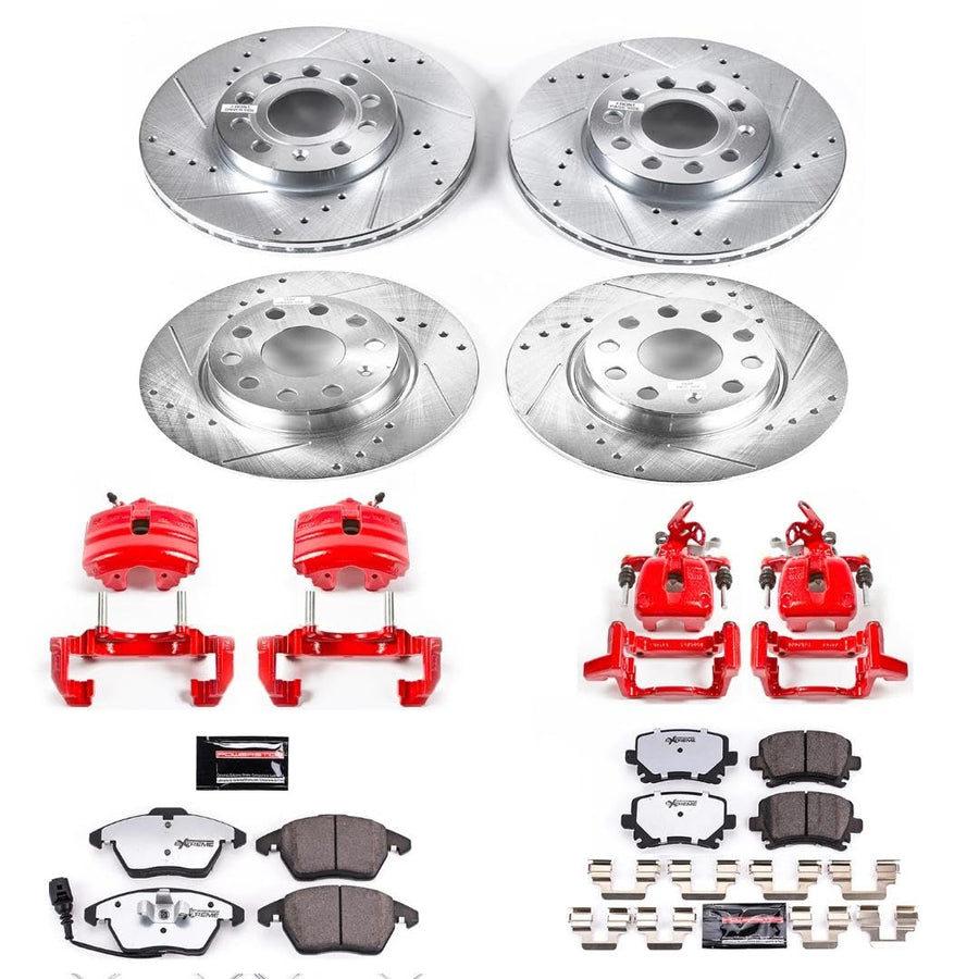 Power Stop Z26 KC7837-26 Front & Rear Street Warrior Brake Kit Volkswagen For Volkswagen Golf 2010 [Model Specific]