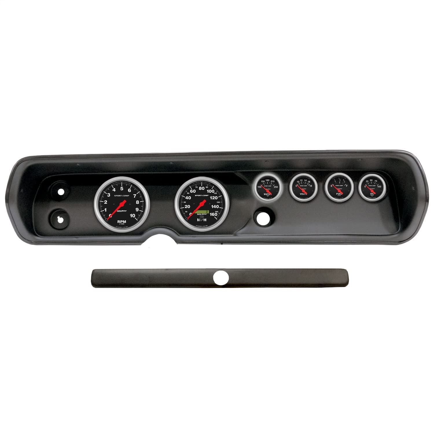 AutoMeter Dash Kit Direct Fit, (3 3/8" X2, 2 1/16" X4), Chevy Chevelle 64-65, Sport-Comp (2929-11)
