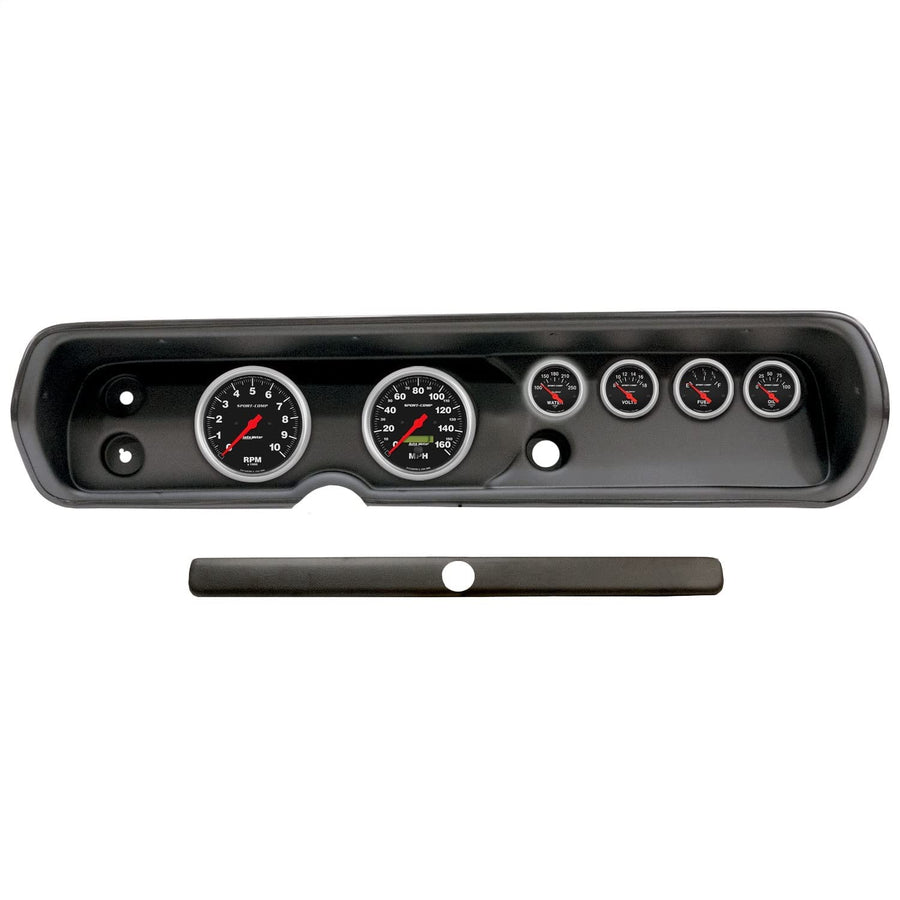 AutoMeter Dash Kit Direct Fit, (3 3/8" X2, 2 1/16" X4), Chevy Chevelle 64-65, Sport-Comp (2929-11)