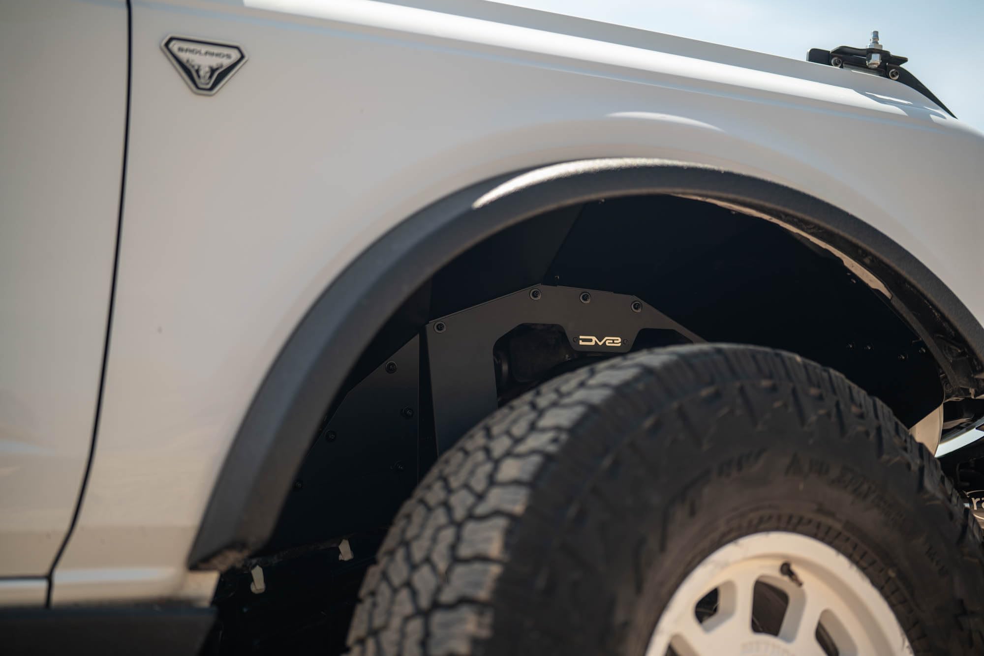 DV8 Offroad Front Fenders Inner for 2021-2025 Ford Bronco | Increases Airflow to Engine | High-Clearance Design | Lightweight & Durable Aluminum Construction | Fully Bolt-On Installation