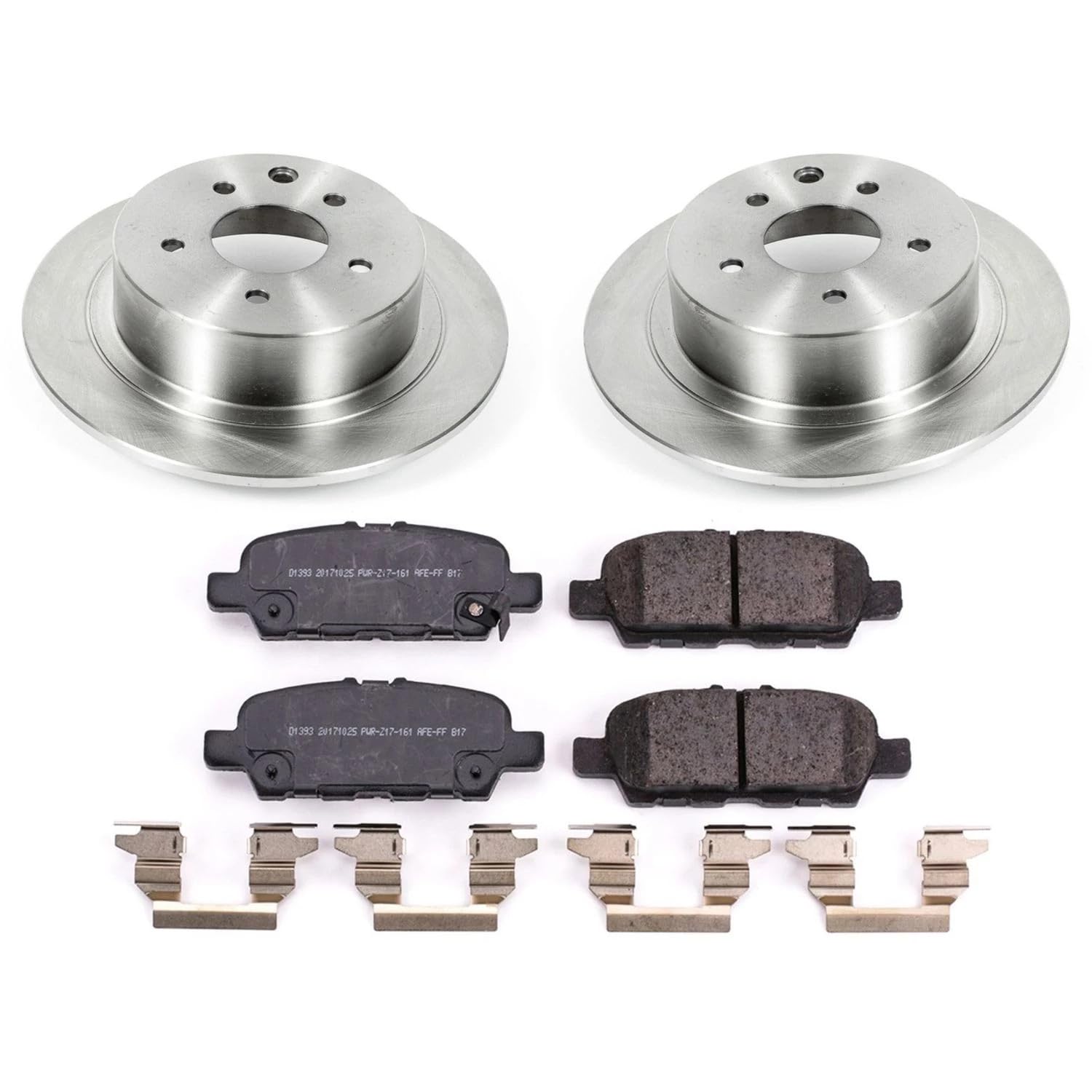 Power Stop KOE8335 Rear Replacement Brake Kit-OE Brake Rotors & Ceramic Brake Pads For Nissan Sentra 2019 [Model Specific]