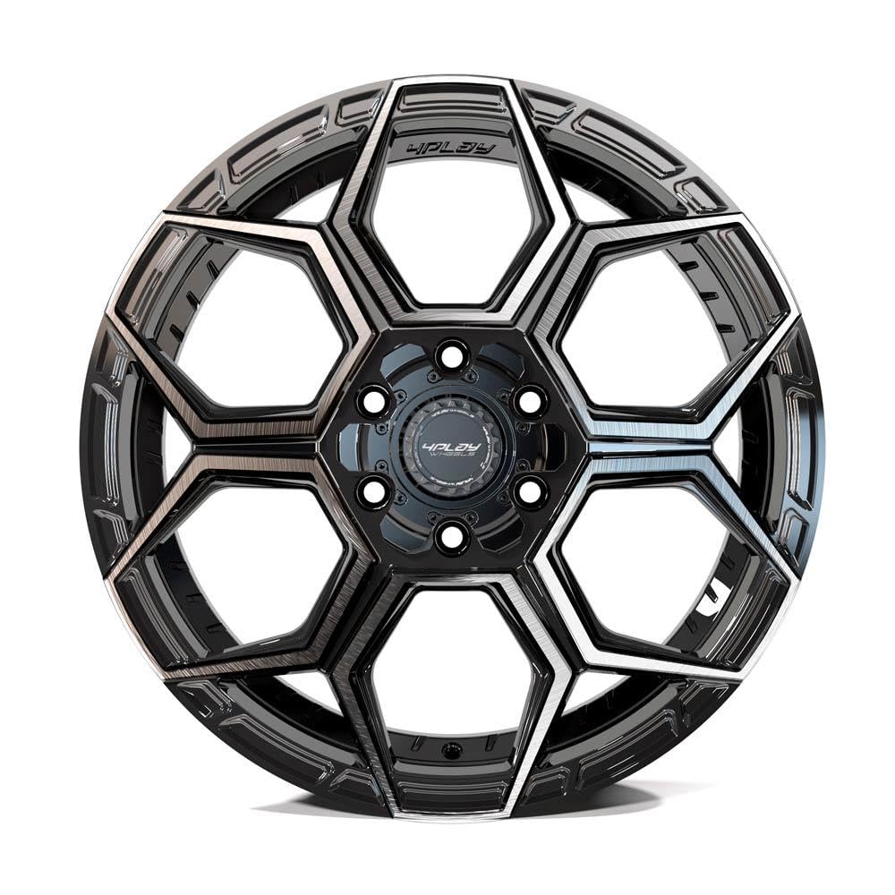 4Play Wheels 4PS26-18080-CUVA-38BBT: 18X8 Sport2.0 4Ps26 5X108Mm & 5X110Mm +38Et In Gloss Black W/Brushed Face & Tinted Clear