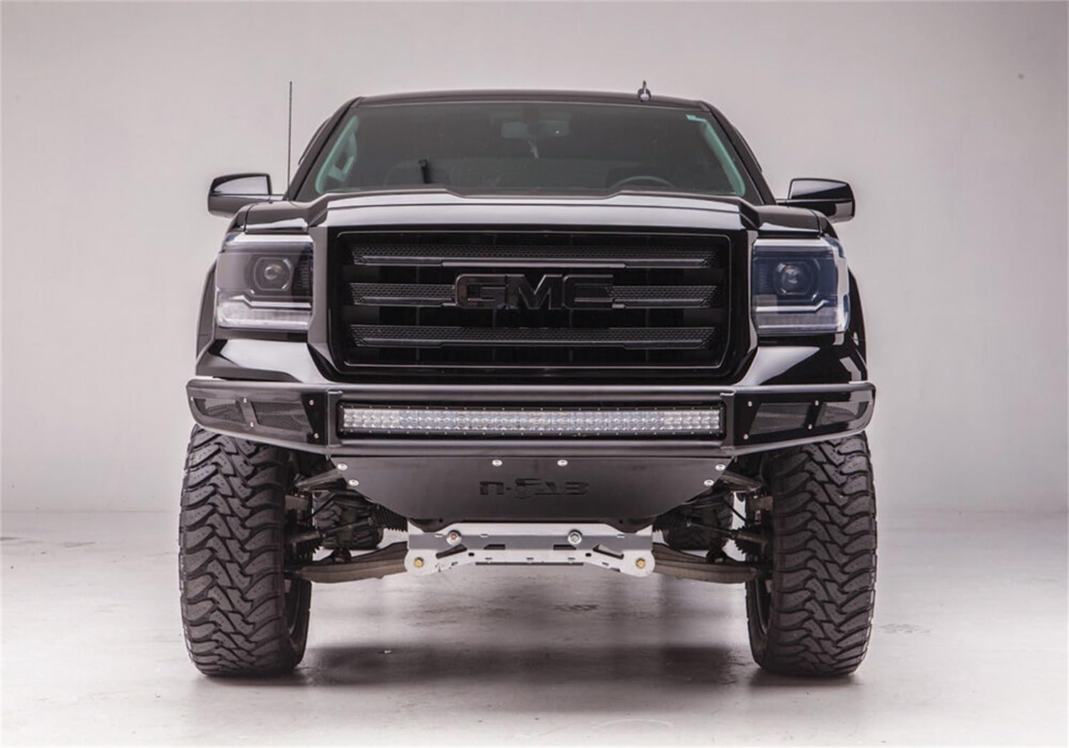 Front Bumper N-Fab for Silverado | 40" Multi-Mount System, Aluminum Skid Plate, Textured Black | C161MRDS-TX | Fits 2016-2019 Chevrolet Silverado 1500
