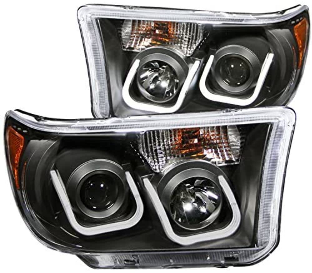 Headlight Assembly Anzo USA Clear Lens Pair Black w/U-Bar 111294