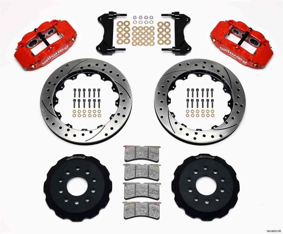 Front Hat Kit FNSL6R, 13.06", Drilled, Red