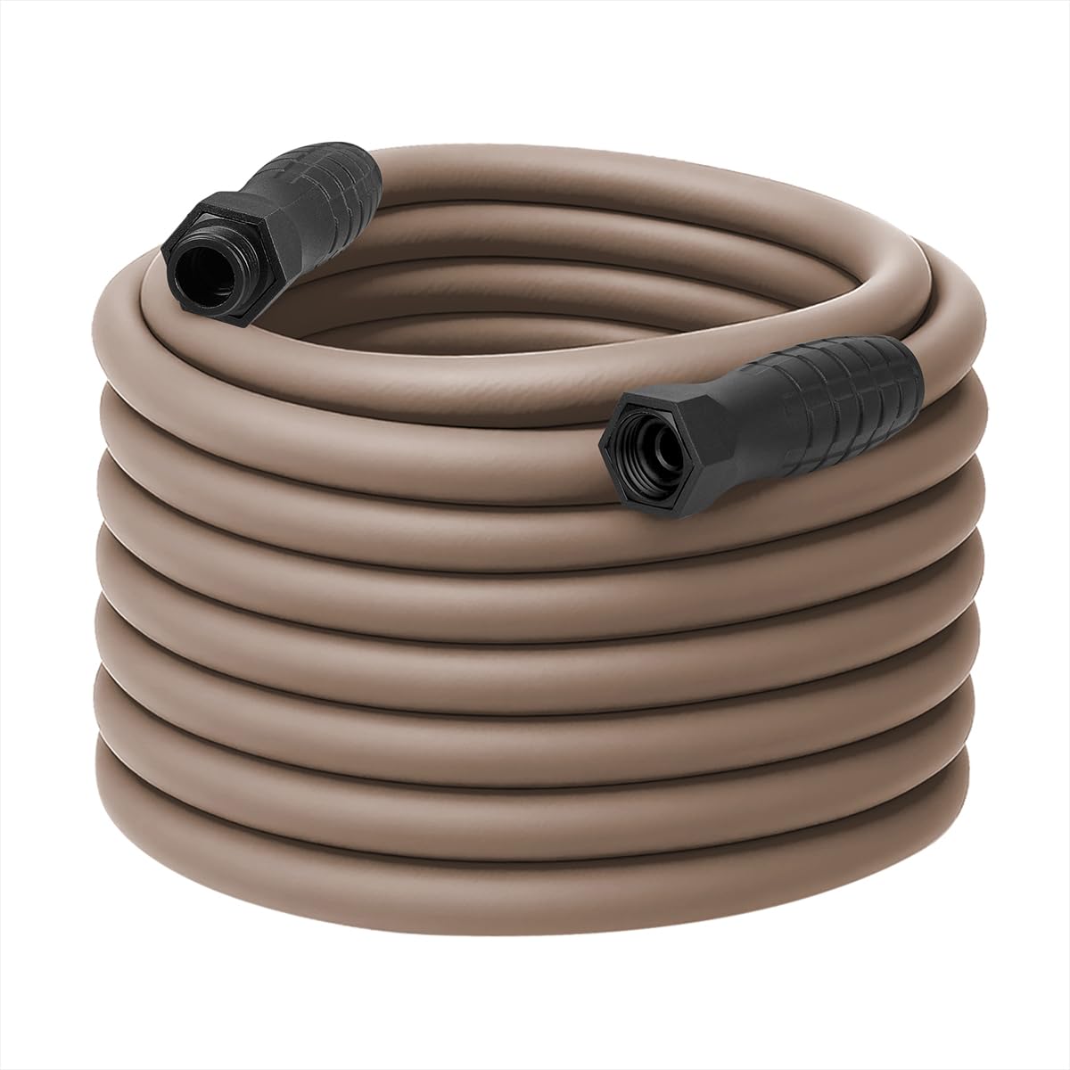 Flexzilla SwivelGrip Colors Garden Hose 5/8 in. x 100 ft., Lightweight All-Weather Water Hose, Durable and Flexible, Leak-Free Connections, Brown Mulch