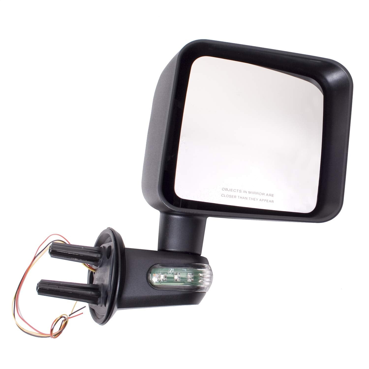 Rugged Ridge | Right Door Mirror, LED Turn Signal, Black | 11002.14 | Fits 2007-2018 Jeep Wrangler JK